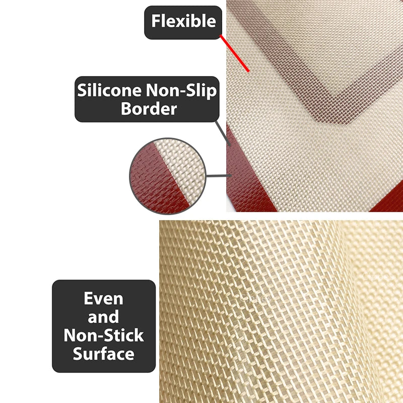 Baking Mat, Non-Stick, Reusable, Silicone–for Oven, 2 Sizes 30/42cm, Heat Resistant, Bakeware Sheets - 1PC, 2PCS
