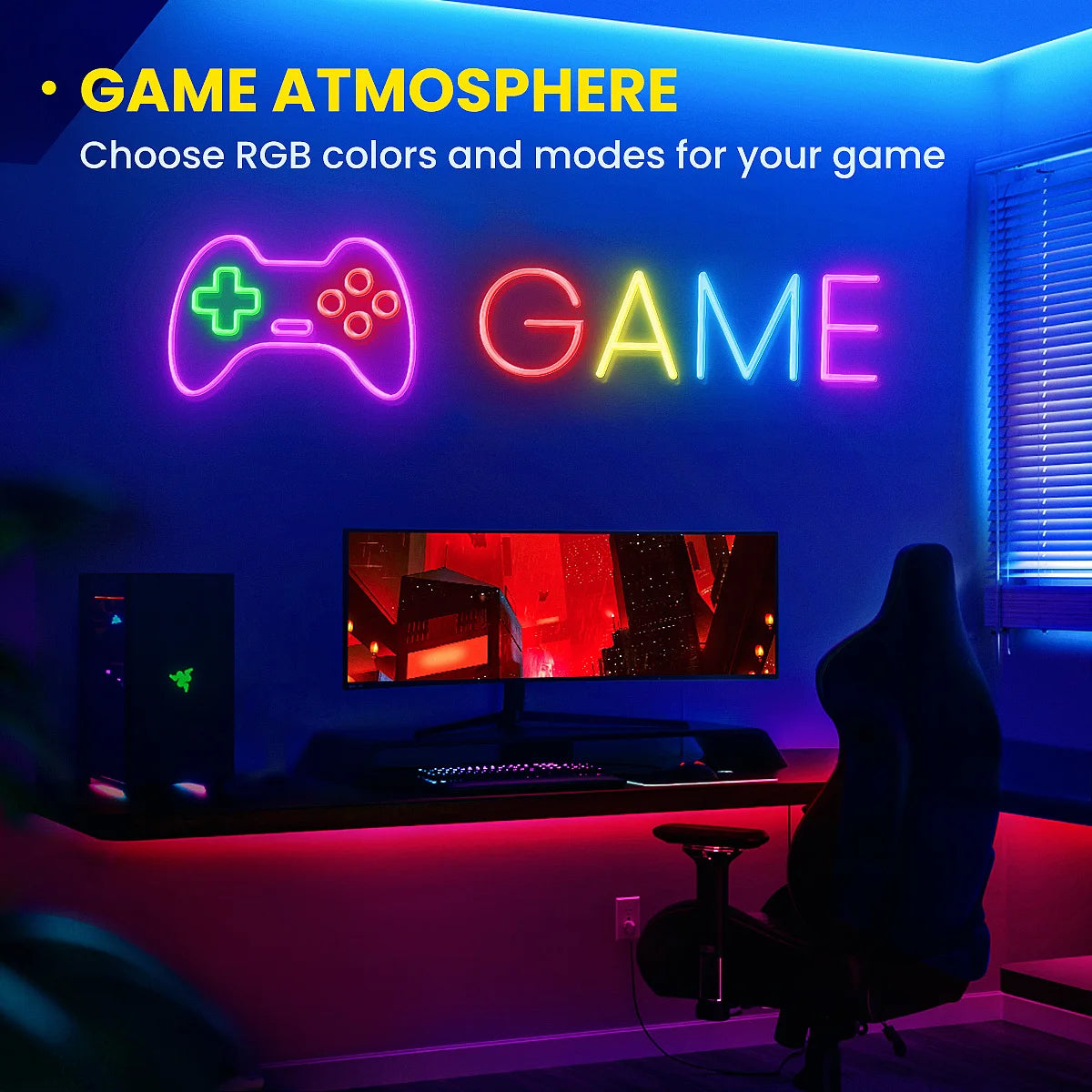 LED Rope Lights, Neon LED Lights For Bedroom Flexible LED Light Strip With Remote And APP Control RGB Lighting Strip