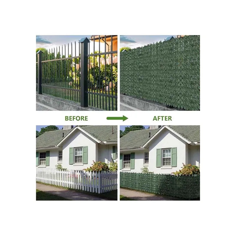 Artificial Ivy & Flower Privacy Screen – Outdoor Patio & Balcony Decor