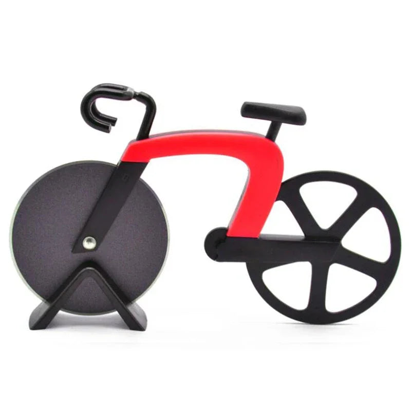 Home Kitchen: Pizza Cutter: Stainless Steel Bicycle Shape Wheel Roller - Fun & Functional Kitchen Tool