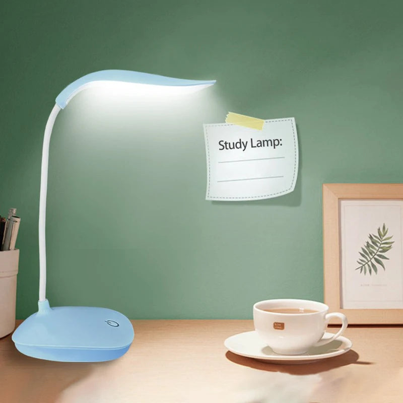 LED Desk Lamp - USB Charging – Portable Touch Control Reading Light with Eye-Caring Features