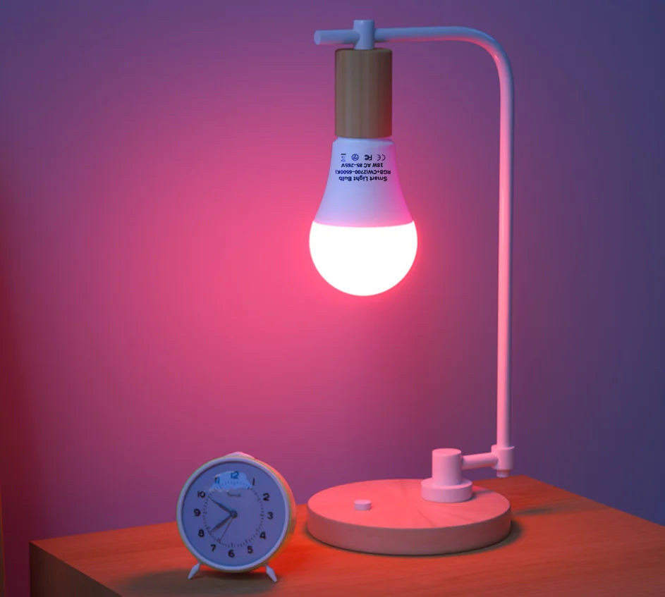 Smart LED Light Bulbs - RGB – E27 WiFi + Bluetooth, Tuya App Control, Works with Alexa & Google