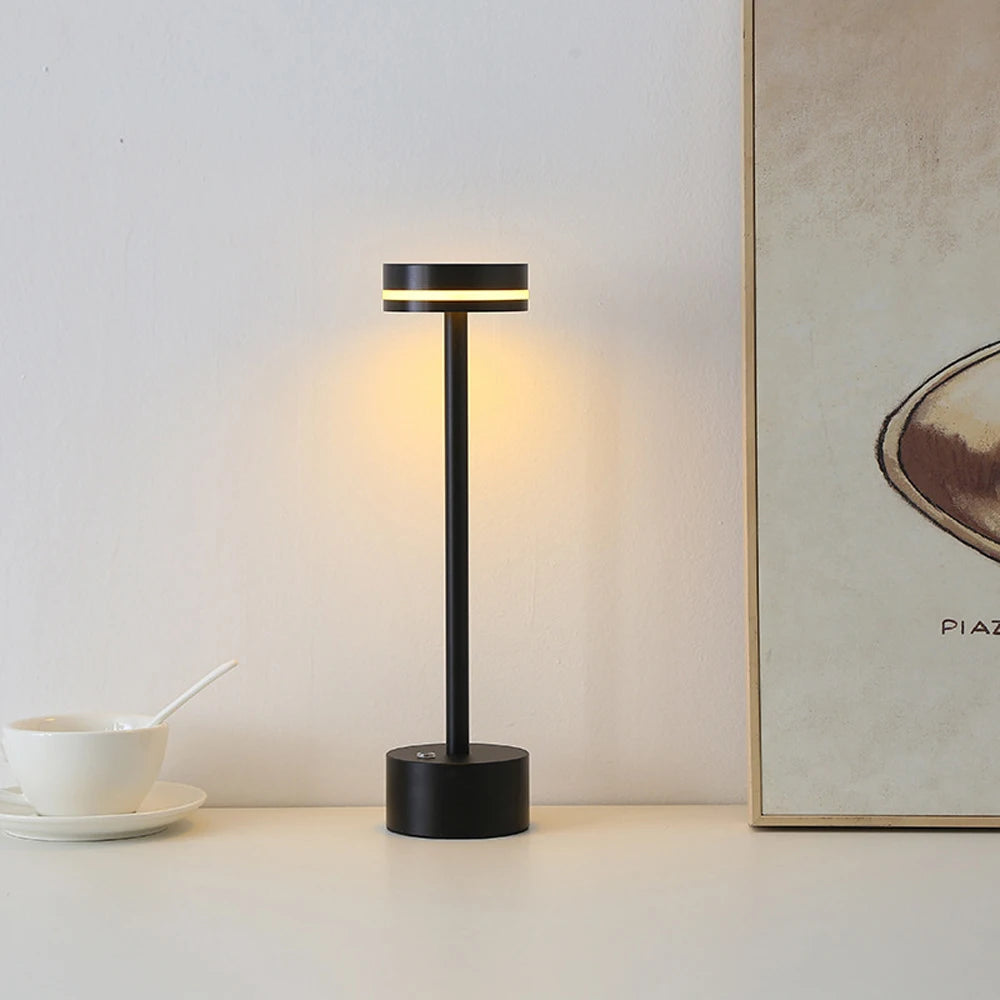 Home Decor: Lighting: LED Mushroom Bud Table Lamp - Rechargeable - Touch - Three-tone