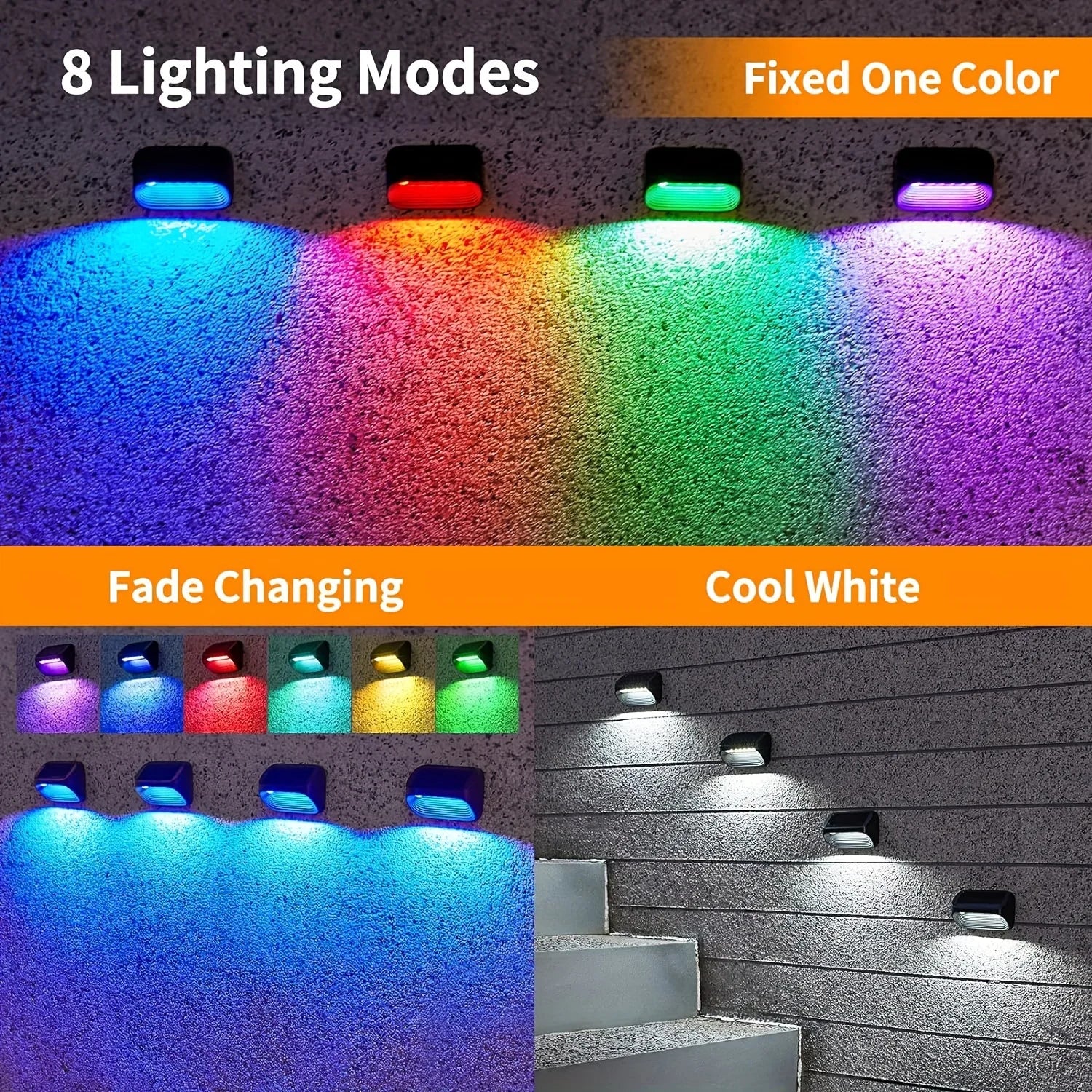 Solar-Powered LED Fence & Deck Lights (6 or 12 Pack) – Weatherproof Outdoor Wall Lighting for Patio & Yard