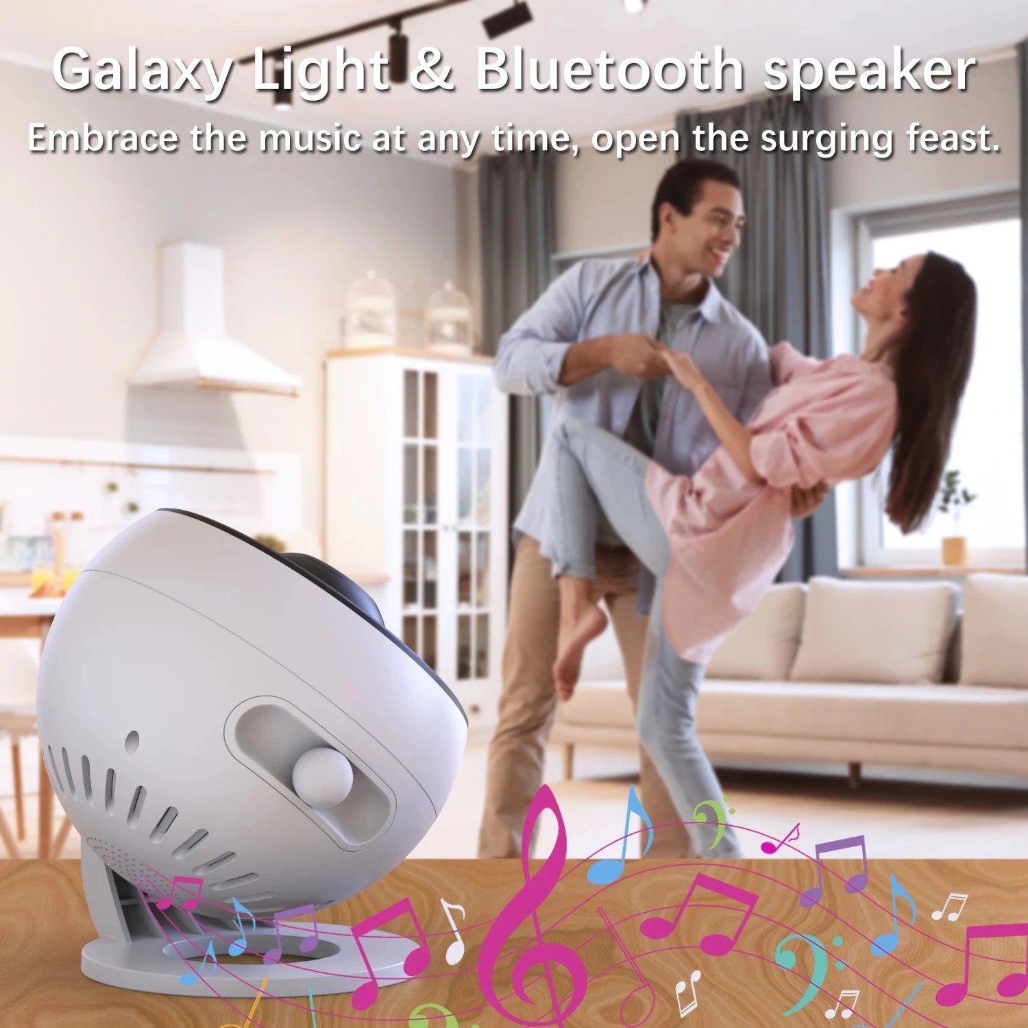 Galaxy Projector-Pro Version HD, 12 in 1 Film Discs, Star Projector, Galaxy Light Planetarium Projector, with Timer, White Noise, 360 ° Rotation, Bluetooth Remote Control