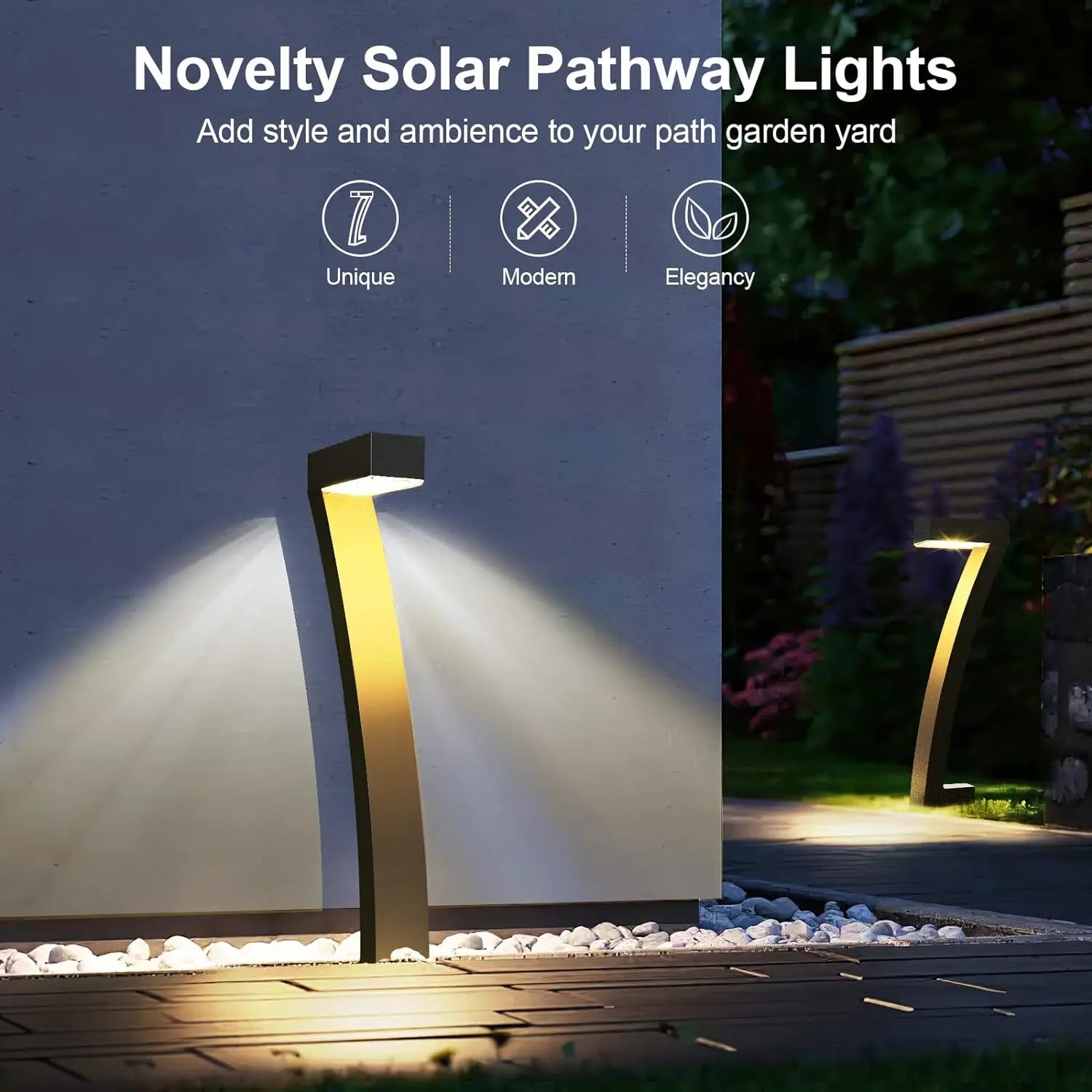 Solar-Powered LED Pathway - Garden Lights Bright, Waterproof, Auto On/Off for Yard & Pathway (6 Pack)