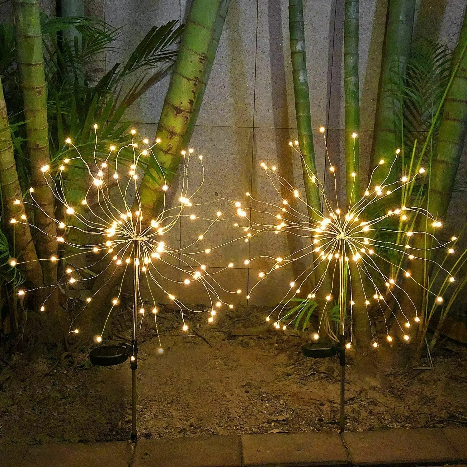 Solar-Powered LED Firework Lights – Magical Outdoor Dandelion Fairy Lights for Garden & Lawn