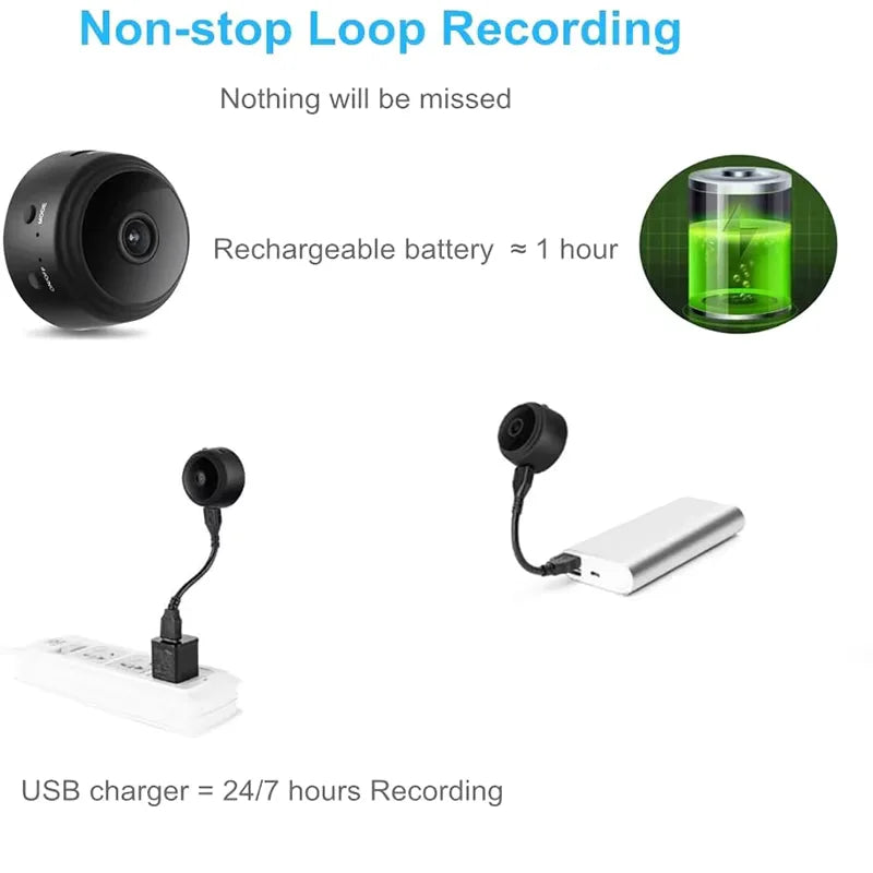 Mini Camera WiFi Wireless A9 Monitoring Security Protection Remote Monitor Camcorders Video Surveillance Smart Home