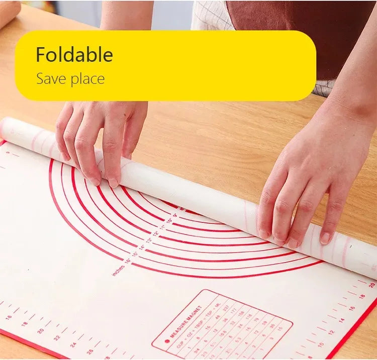 Baking Mat-Silicone Kneading Pad Dough Mat Pizza Cake Dough Maker Kitchen Cooking Grill Non-Stick Gadgets Bakeware Pastry Mat