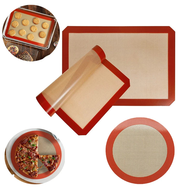 Home Kitchen: Baking Mat: Silicone - Heat Resistant - NonStick - Non-Skid - Food Grade for Pastry or Oven Air Fryer