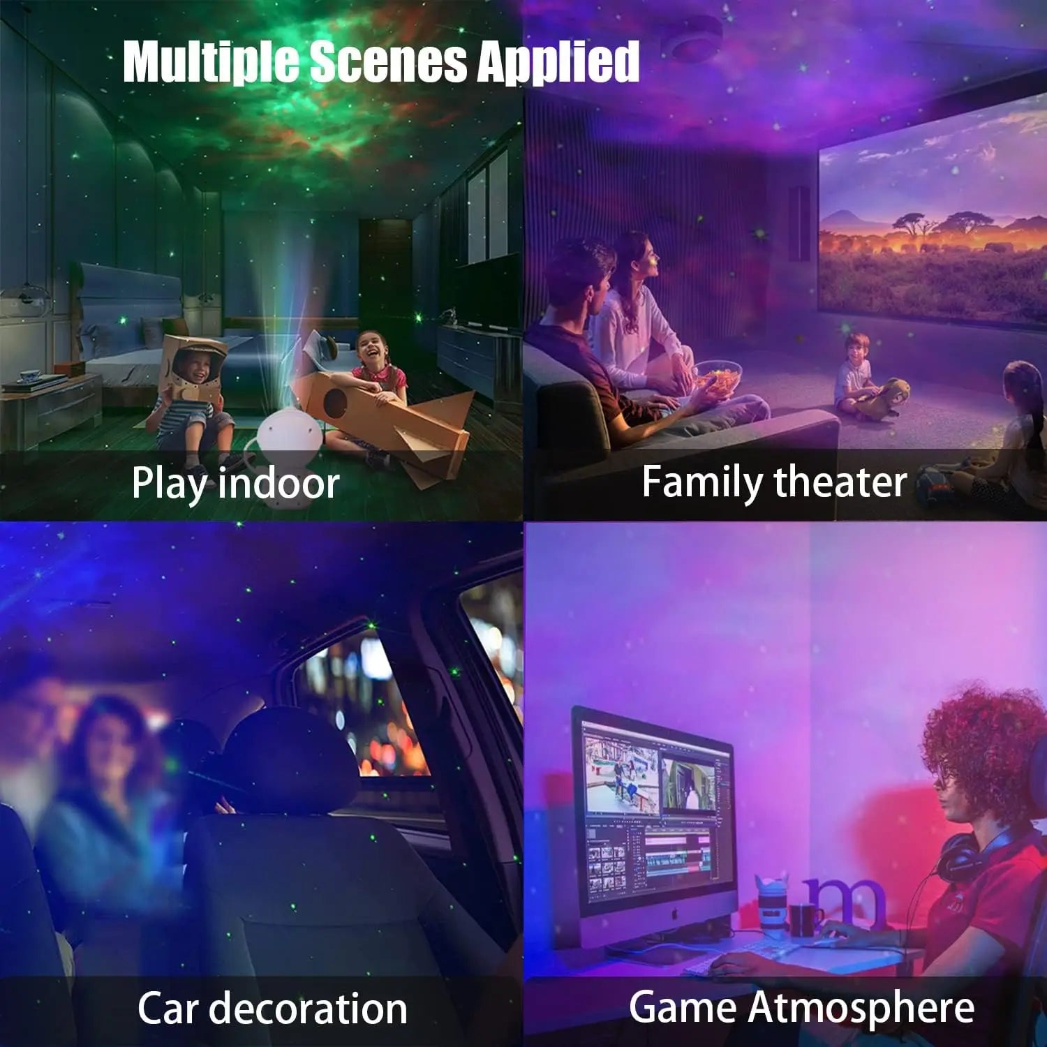 LED Projector - Astronaut Galaxy – Starry Night Light with Nebula Effects for Kids' Bedroom & Parties