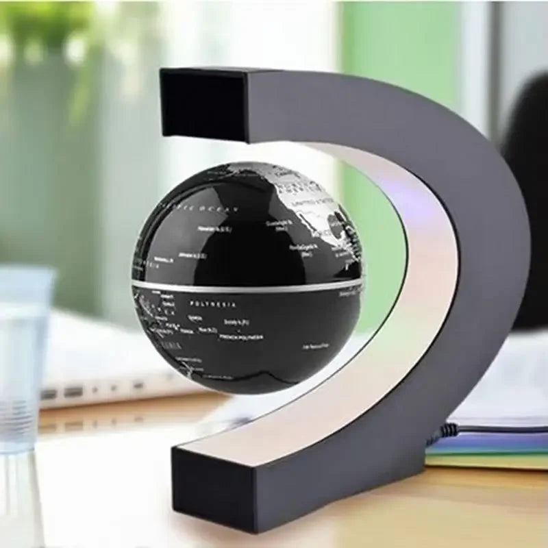 Home Gadget: Desk Art: Magnetic Floating Levitation Globe - LED World Map - Antigravity Novelty Ball Light