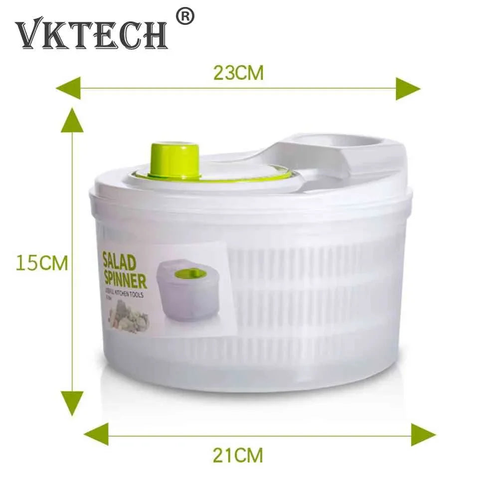 Kitchen-Multifunctional Salad Spinner & Lettuce Dryer – Manual Vegetable Drainer & Crisper Strainer