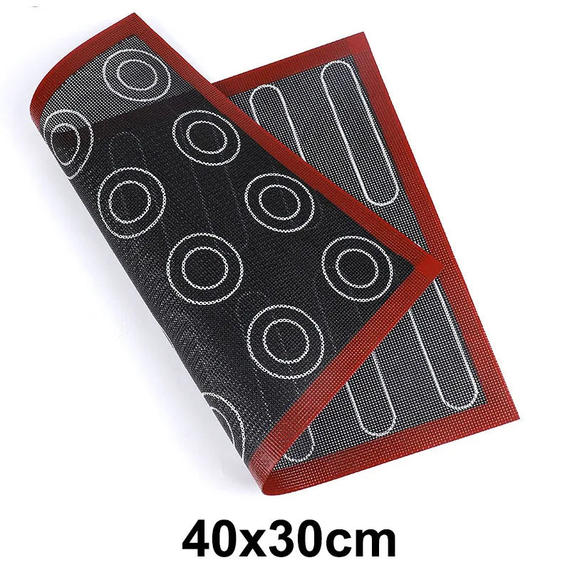 Baking Mat-Non-Stick Silicone Macaron for Bake Pans Macaroon Pastry Cookie Making Professional Grade Nonstick