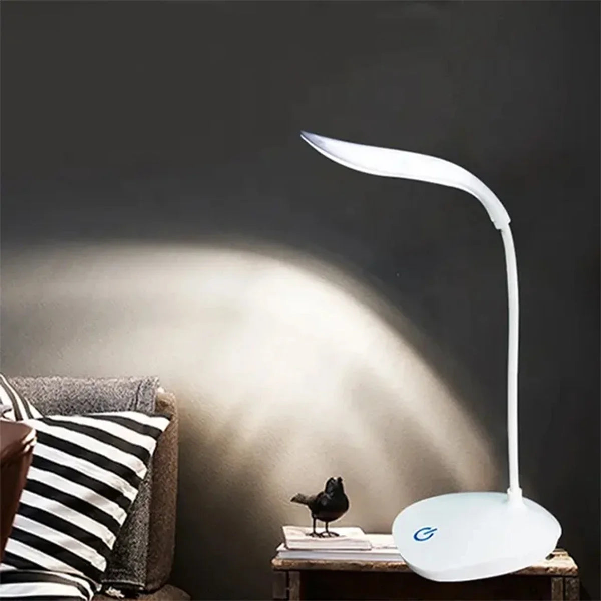 LED Desk Lamp - USB Charging – Portable Touch Control Reading Light with Eye-Caring Features