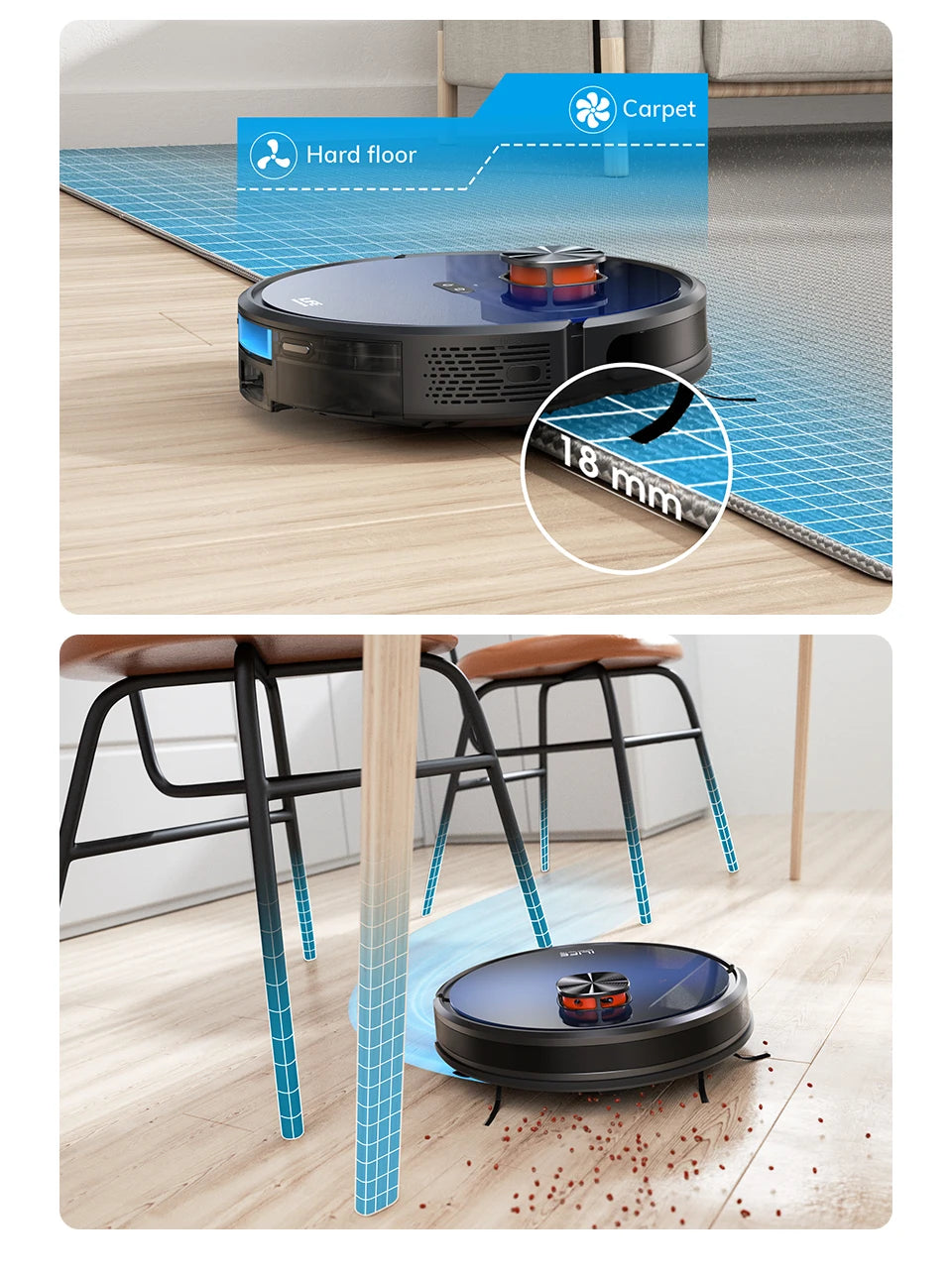 Vacuum - LDS Robot Vacuum Cleaner with ILIFE T10s – Powerful 3000Pa Suction & Remote App