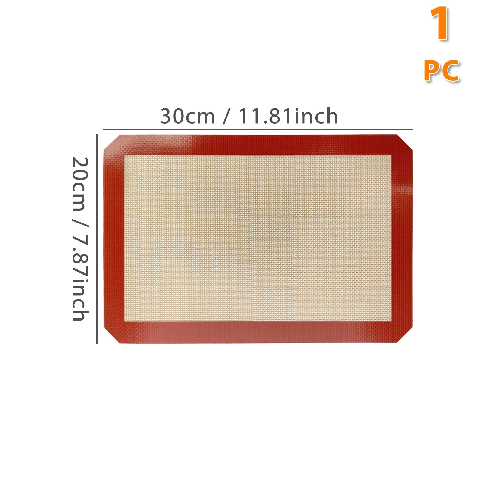 Baking Mat, Non-Stick, Reusable, Silicone–for Oven, 2 Sizes 30/42cm, Heat Resistant, Bakeware Sheets - 1PC, 2PCS