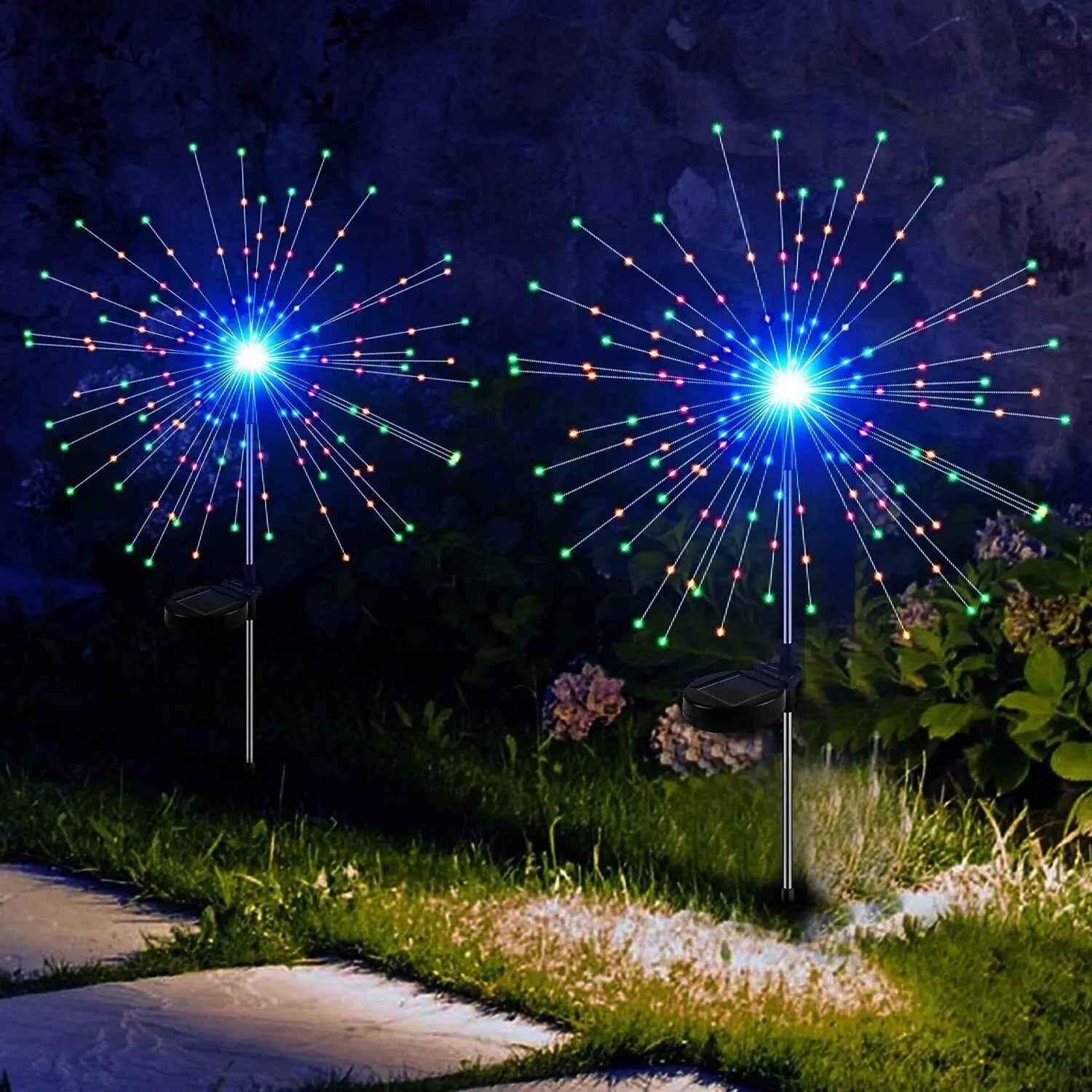 Solar-Powered LED Firework Lights – Magical Outdoor Dandelion Fairy Lights for Garden & Lawn