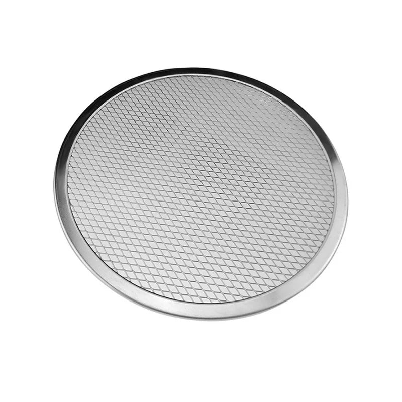 Home Kitchen: Pizza Tray: Round Baking – Non-stick Aluminum Pizza Screen for Oven (8/10/12/14-inch)