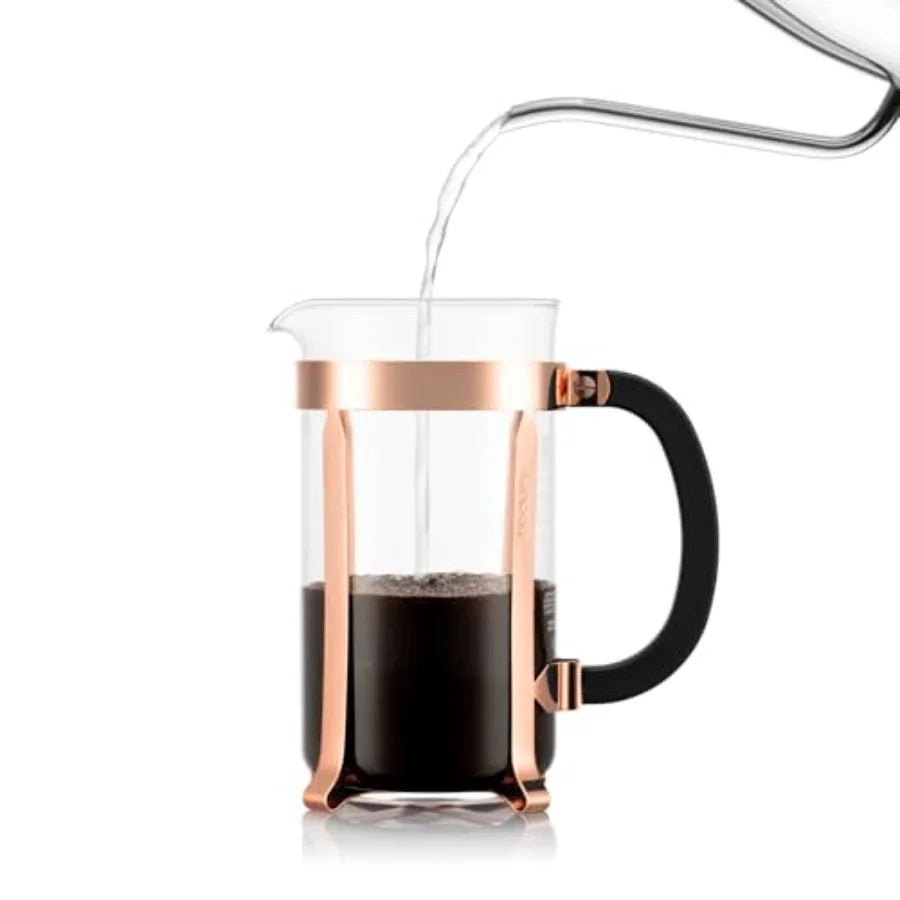 Coffee Maker-French Press, 34oz Chambord French Press, High-Heat Borosilicate Glass, Stainless Steel Copper, Made in Portugal