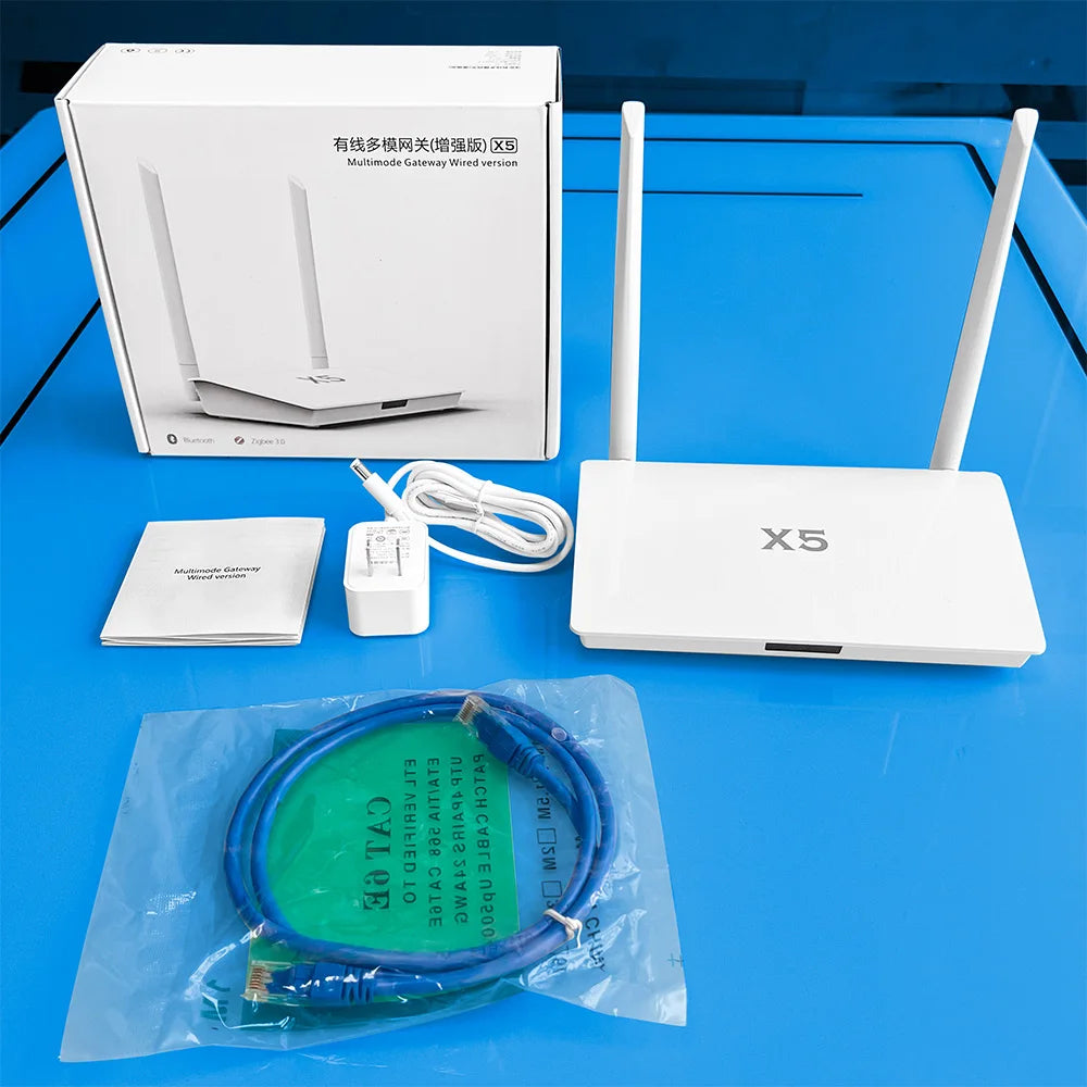 X5 ZigBee Gateway Hub by Tuya – Enhanced Signal, Wired/Bluetooth Smart Home Bridge for Villas