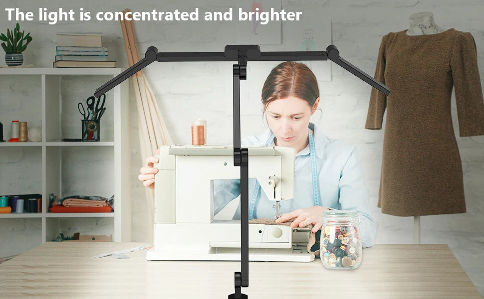 LED Desk Lamp – Architect with Clamp – Auto-Dimming 24W Ultra Bright Light for Office & Study