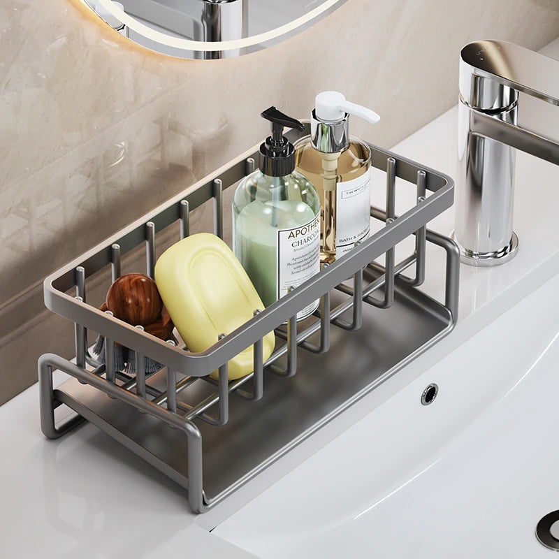 Kitchen Rack-Stainless steel shelf, sponge drain rack, sink drainage rack, dishwashing supplies, dishcloth storage, drainage rack