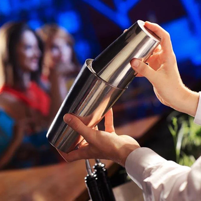 Boston Shaker Professional Stainless Steel Bartender Wine Cup Cocktail Mixer, Martini UPORS Cocktail Shaker Bar Set