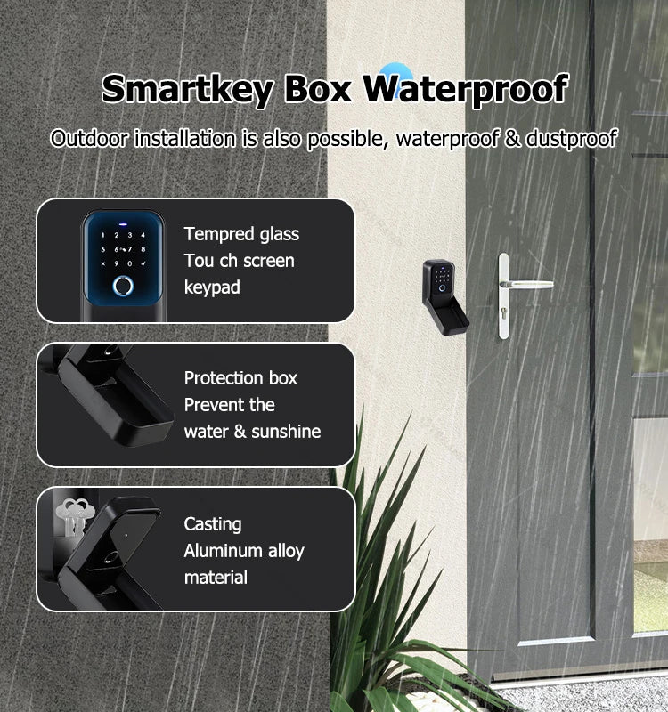 Electronic Lock-Bluetooth Smart, Lock Box Home Key, Wireless, Smart lock Box, Electronic Key Box App, Digital Code Bluetooth Key Safe Padlock for Host, TTlock Smartkey