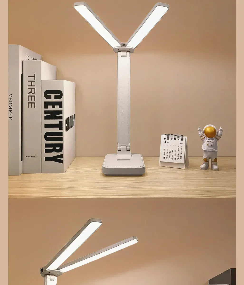 LED Desk Lamp– USB Rechargeable – Foldable - 3-Level Dimmable Touch Lamp with Eye Protection