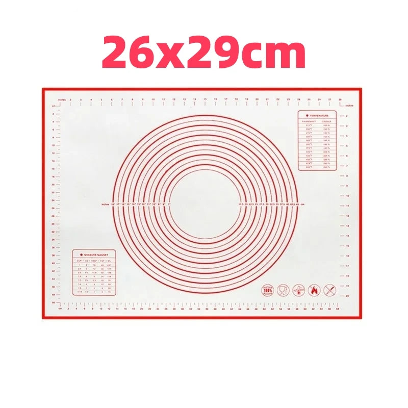 Baking Mat-Silicone Kneading Pad Dough Mat Pizza Cake Dough Maker Kitchen Cooking Grill Non-Stick Gadgets Bakeware Pastry Mat