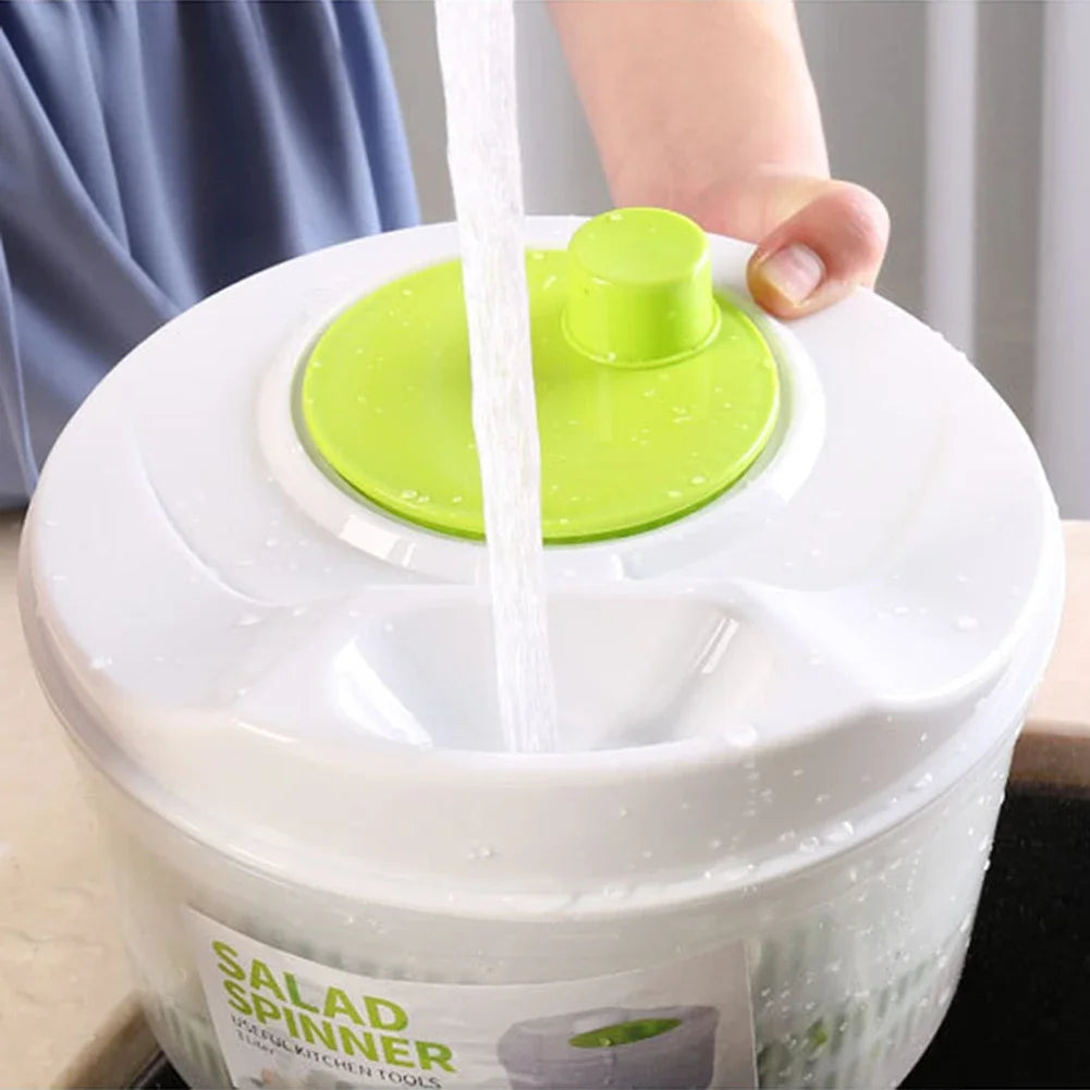 Kitchen-Multifunctional Salad Spinner & Lettuce Dryer – Manual Vegetable Drainer & Crisper Strainer