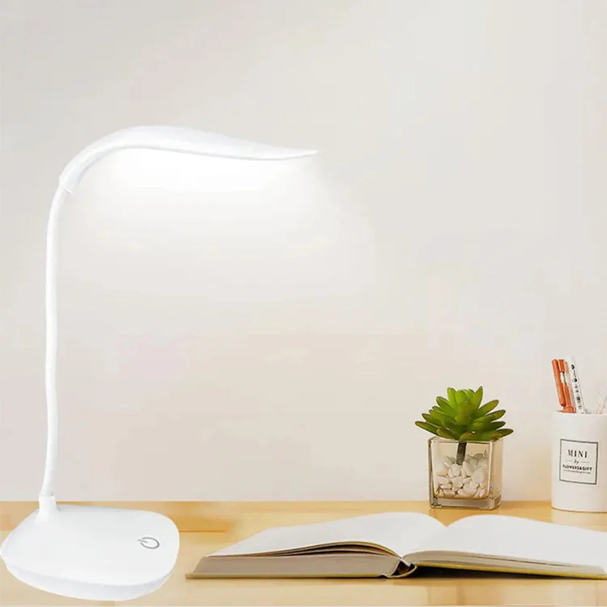 LED Desk Lamp - USB Charging – Portable Touch Control Reading Light with Eye-Caring Features