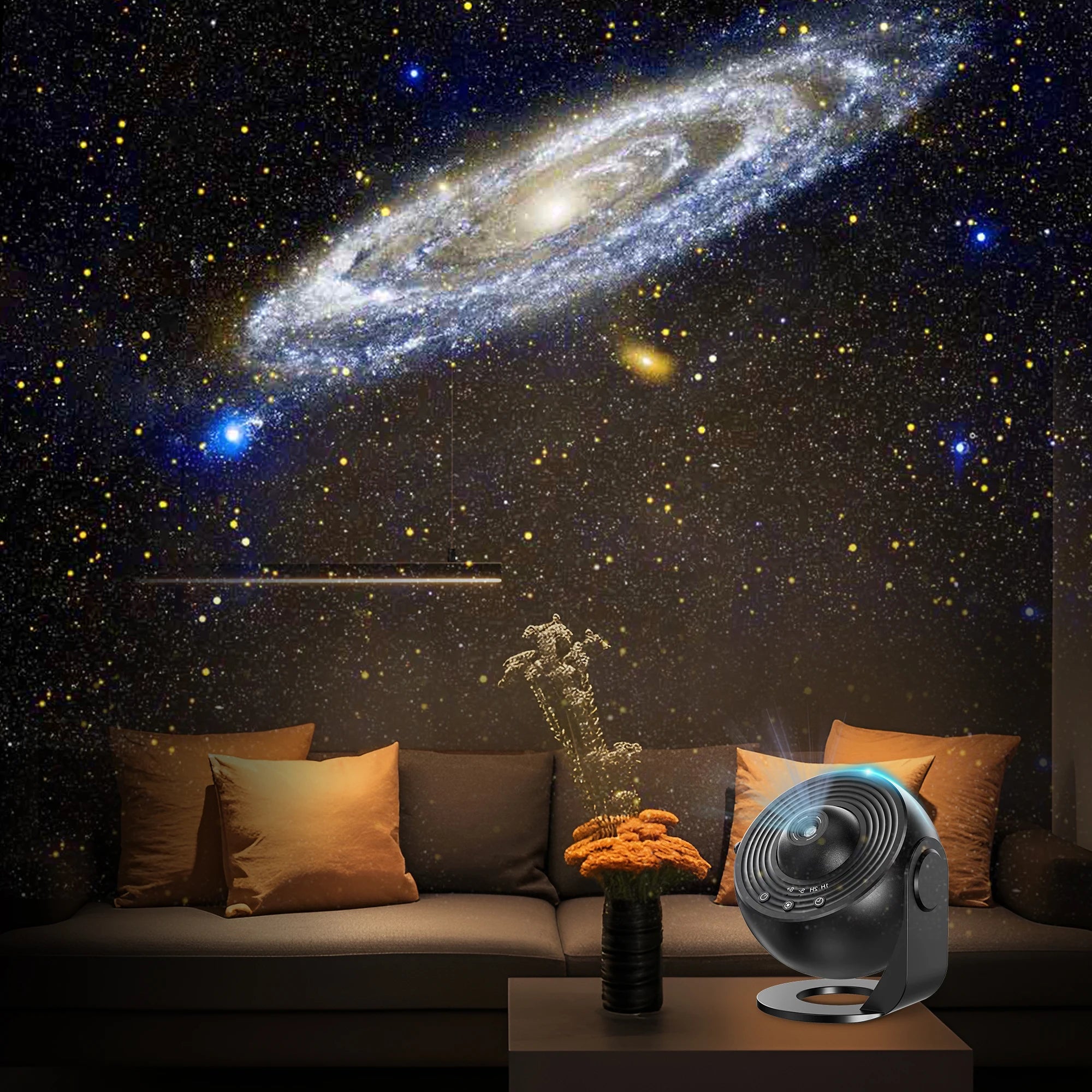 Home Gadget: Projector: Realistic Starry Sky Night Light - Galaxy, Planetarium, Star, Solar System, Constellation, Moon