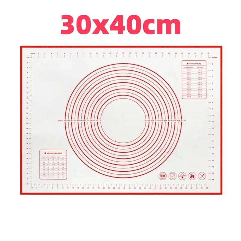 Baking Mat-Silicone Kneading Pad Dough Mat Pizza Cake Dough Maker Kitchen Cooking Grill Non-Stick Gadgets Bakeware Pastry Mat