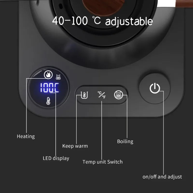 Electric Gooseneck Kettle - Intelligent 900ML – Precise Temp Control  Pot for Coffee, Tea & More