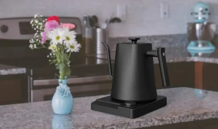 Electric Gooseneck Kettle – 1200W Fast Heating with Temp Control, Ideal for Pour-Over Coffee & Tea
