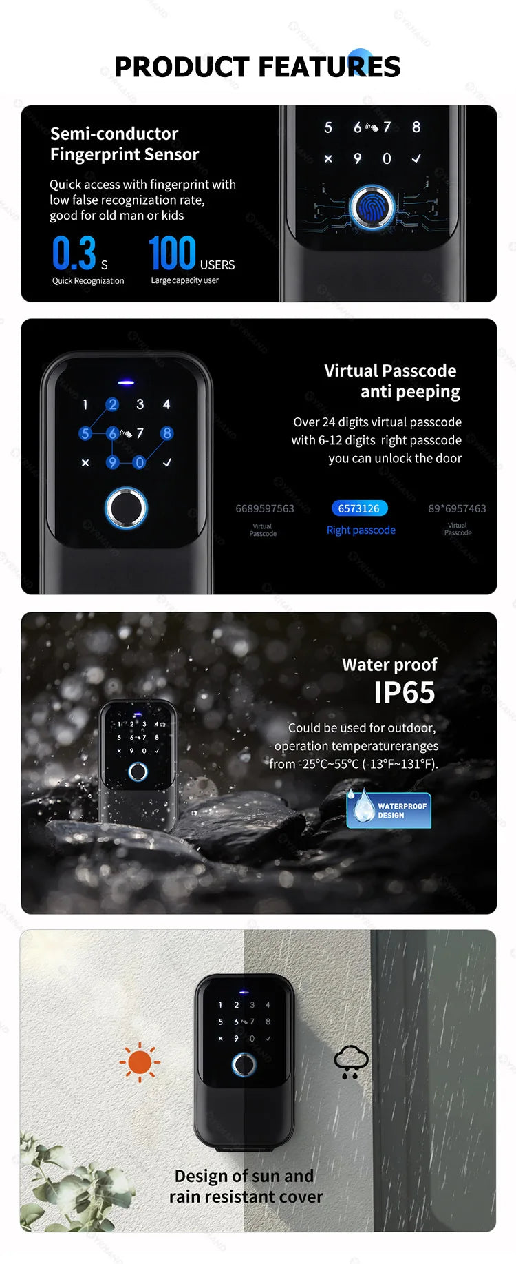 Electronic Lock-Bluetooth Smart, Lock Box Home Key, Wireless, Smart lock Box, Electronic Key Box App, Digital Code Bluetooth Key Safe Padlock for Host, TTlock Smartkey