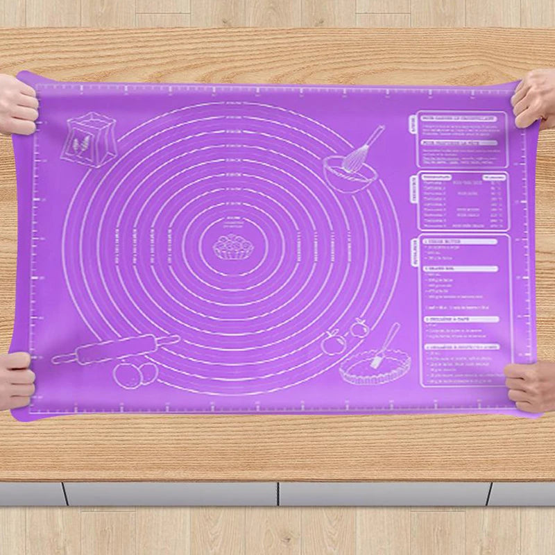 Baking Mat-Non-Stick Silicone Sheet Pizza Dough Maker Holder Pastry Kitchen Accessories Cooking Tools Utensils Bakeware Gadget