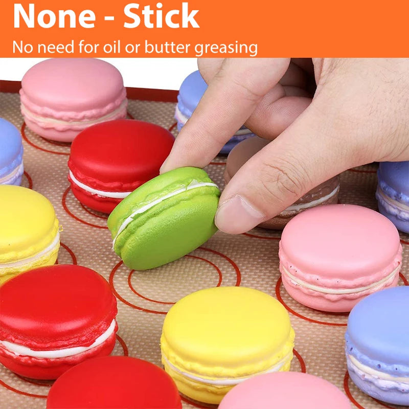 Baking Mat-Silicone Baking Mat, Thin 0.4mm, Reusable Non Stick, Heat Resistant, Bakeware Sheets Liner, Baking Tools for Cookie