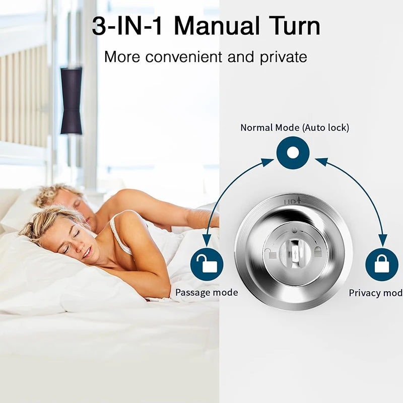 Bluetooth Smart Door Lock by CIEPOJIET – Keyless Fingerprint & Tuya App Unlock