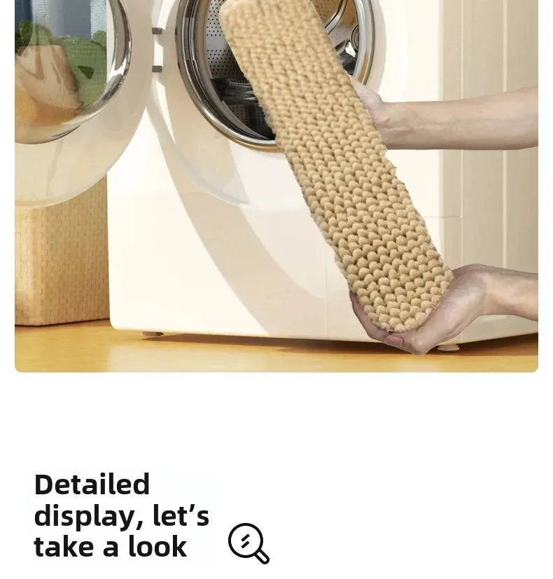 Bath Mat-Chenille, Encrypted Thickened, Short Plush, Strong Water-absorbent, Non-slip Bathroom Rug Carpet