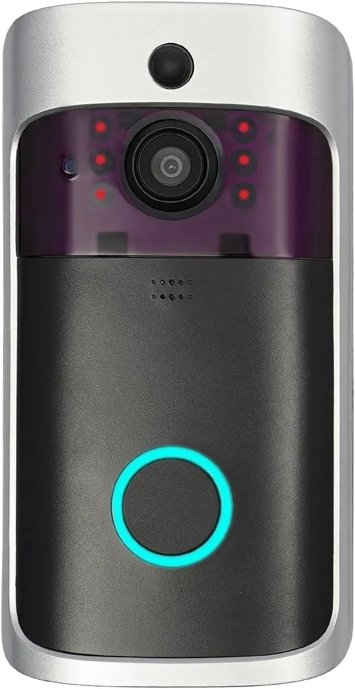 Smart WiFi Camera Doorbell – Night Vision, Voice Control & Door/Window Sensor Integration with App Alerts