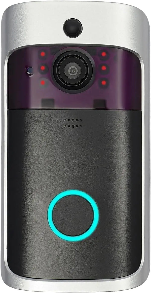 Smart WiFi Camera Doorbell – Night Vision, Voice Control & Door/Window Sensor Integration with App Alerts