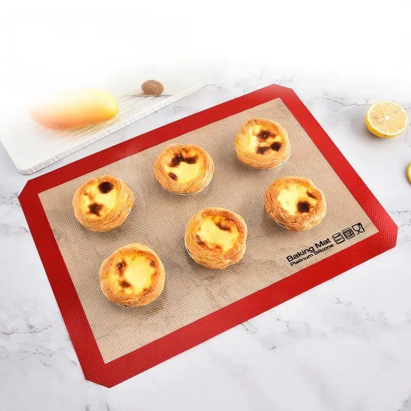 Baking Mat-Non-Stick 5 Pcs set High Temperature Resistant Silicone Fiberglass Platinum Silicone Mat for Macarons Kitchen Baking Tool