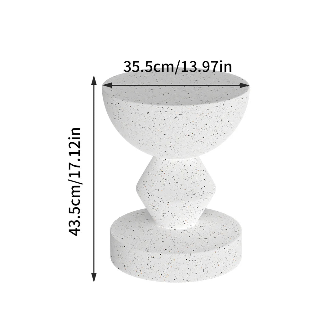 Accent Table-Modern Side Table, Indoor-Outdoor End Table, Lightweight Concrete Stool, Multiple Shapes