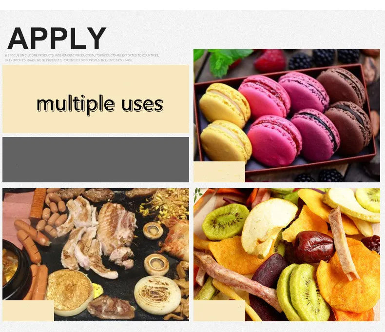 Baking Mat-Non-Stick Silicone Macaron for Bake Pans Macaroon Pastry Cookie Making Professional Grade Nonstick