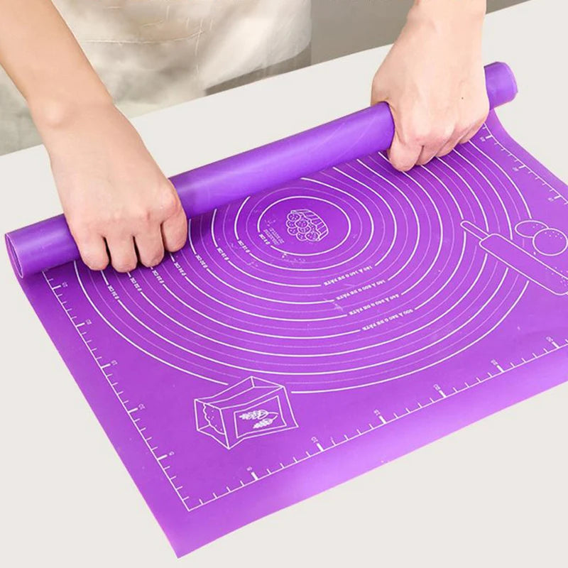 Kitchen Accessories-Silicone Baking Mats, Sheet Pizza Dough, Non-Stick, Maker Holder Pastry Kitchen Accessories, Cooking Tools Utensils, Bakeware Gadget