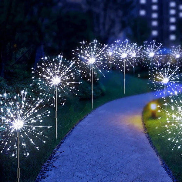 LED Lights-Solar Firework Lights Garden Decoration Fairy Lights Waterproof Outdoor Dandelion Lawn Lamp for Garden Landscape Lawn Decor