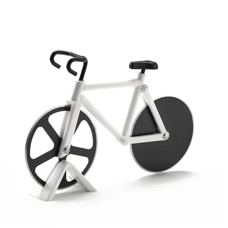 Stainless Steel Bicycle-Shaped Pizza Cutter – Wheel Slicer & Fun Kitchen Tool